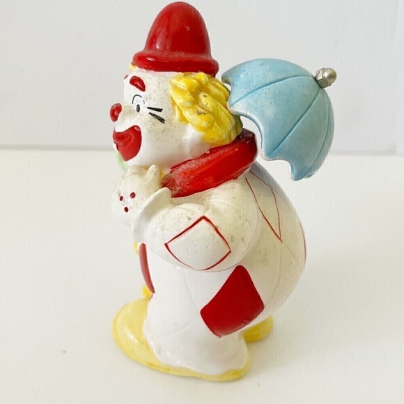 Happy Smile Ceramic Clown Figurine Jim Willoughby Big Top Banana Umbrella Circus - Picture 3 of 9